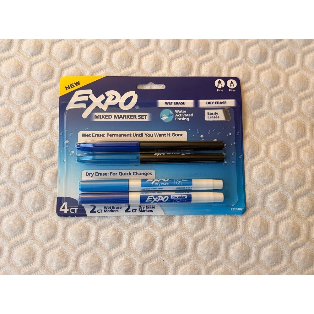 Expo Dry Erase Markers 4pack NWT‎ new in packaging blue